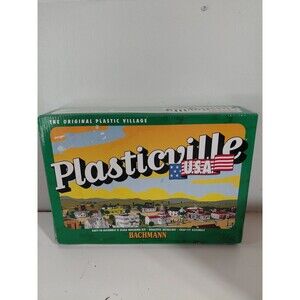 NIB Plasticville 45610 O Gauge Model Railroad Scenery Fire House w/Vehicles Kit